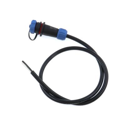 Надежный изготовленный на заказ WEIPU 3P/ 12P черный круглый прямой разъем с водонепроницаемым кабелем