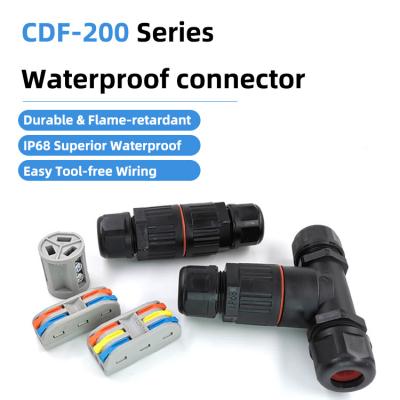 2-контактный 3-контактный водонепроницаемый кабельный разъем IP68